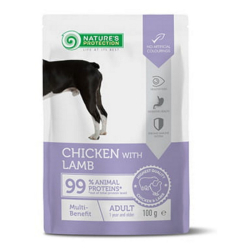 Natures P kapsika dog adult multi benefit chicken with lamb 100g